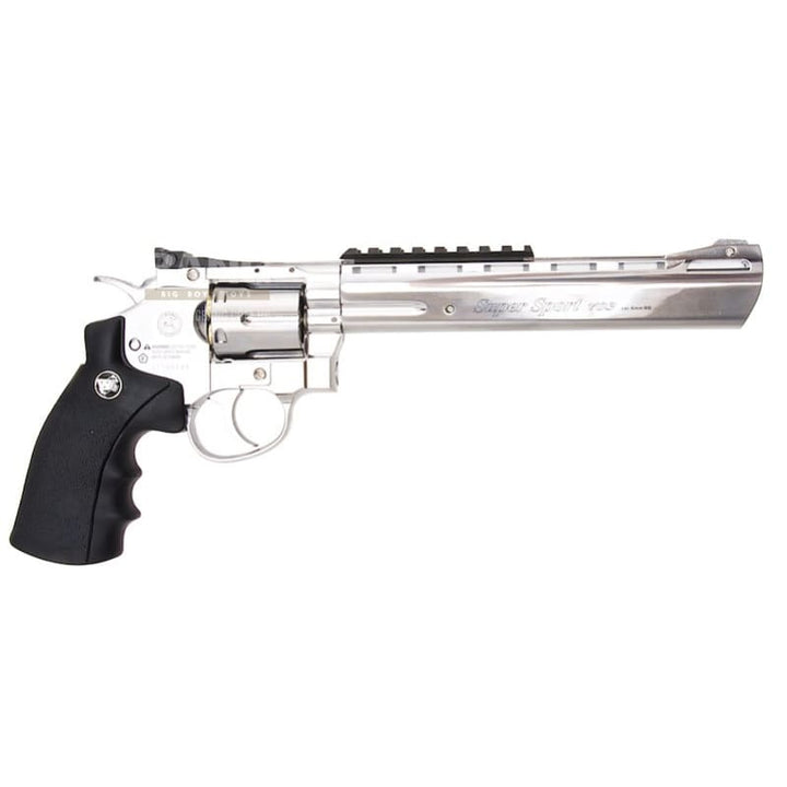 Gun heaven (wingun) 703 8 inch 6mm co2 revolver (black grip)