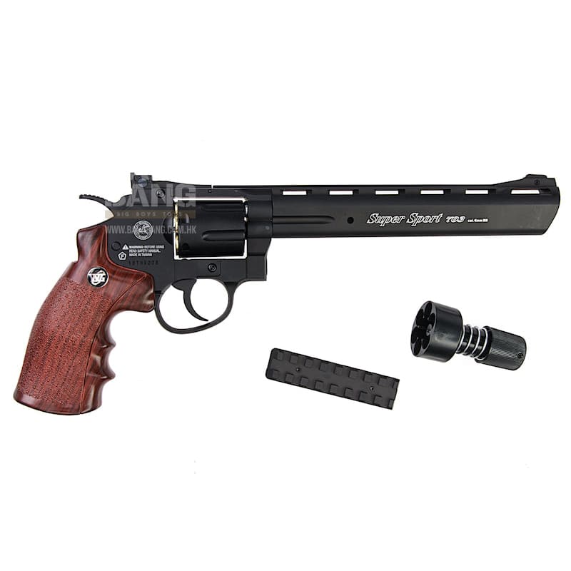 Gun heaven (wingun) 703 8 inch 6mm co2 revolver (brown grip)