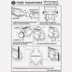 Hao mk16 m-lok handguard (kwa/vfc/marui) - ddc rail system