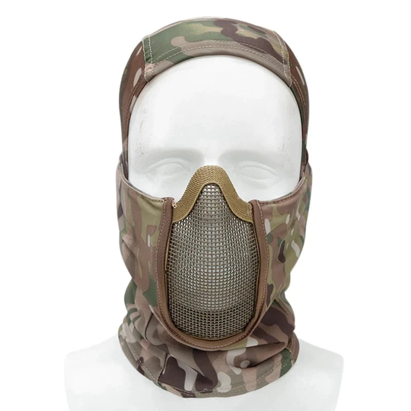 HKA Tactical Full Face Cover with Steel Mesh Balaclava Quick Dry