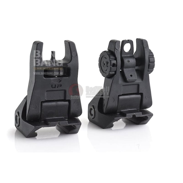 Imi defense tfs / trs polymer flip up sight set - bk free