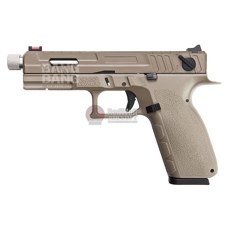 Kj works kp-13f full auto metal slide gbb pistol (w/ thread