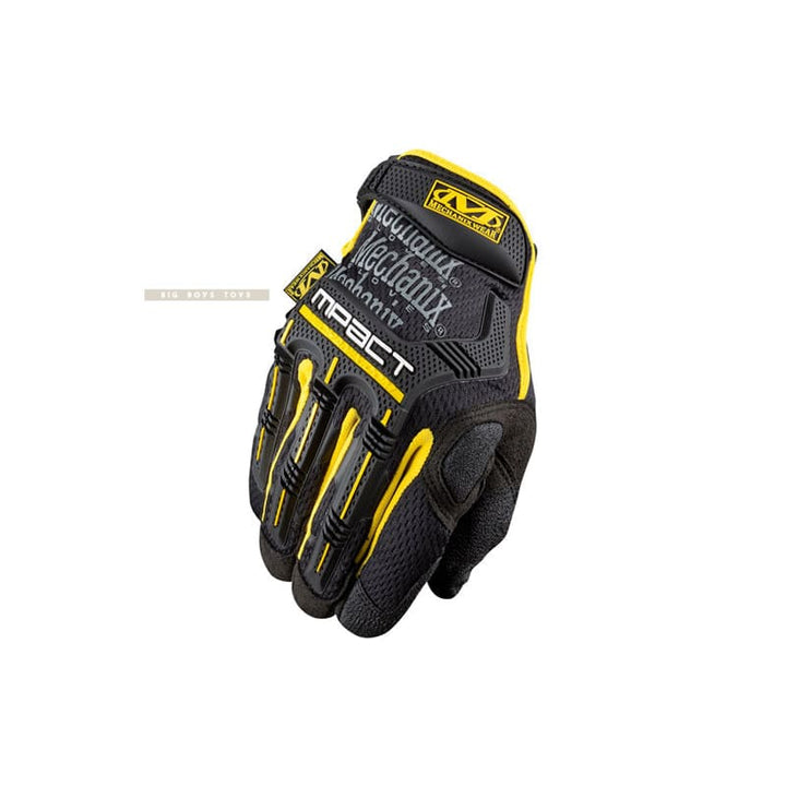 Mechanix wear gloves m-pact (black / yellow / l size) free