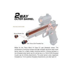 Nine ball ’2way fixed’ non-recoiling outer barrel - zanshin