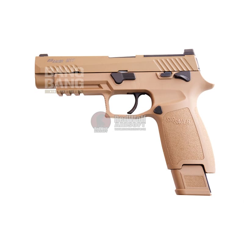 Sig sauer m17 (p320) green gas gbb airsoft pistol - tan (by